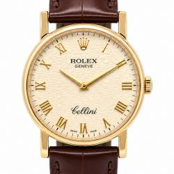 Rolex Cellini 32MM 5115/8 18K Yellow Gold Watch